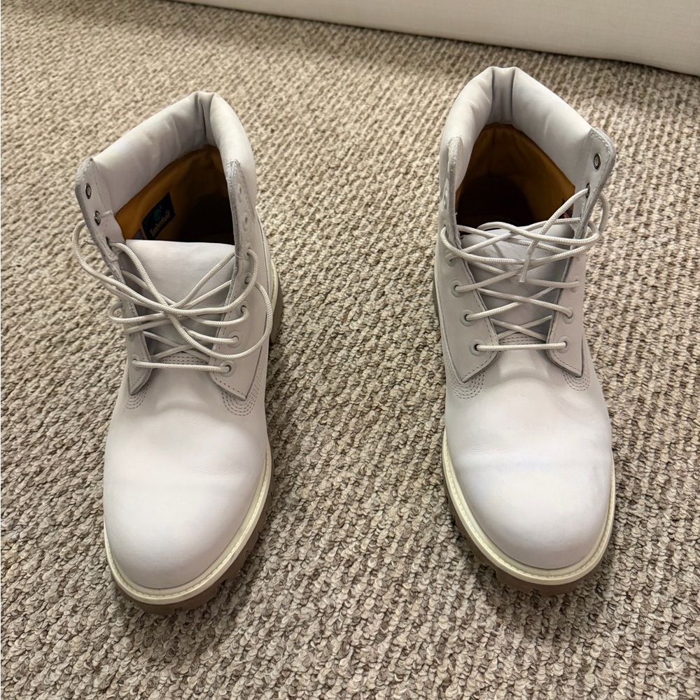 Men's Timberland White Leather Boots
